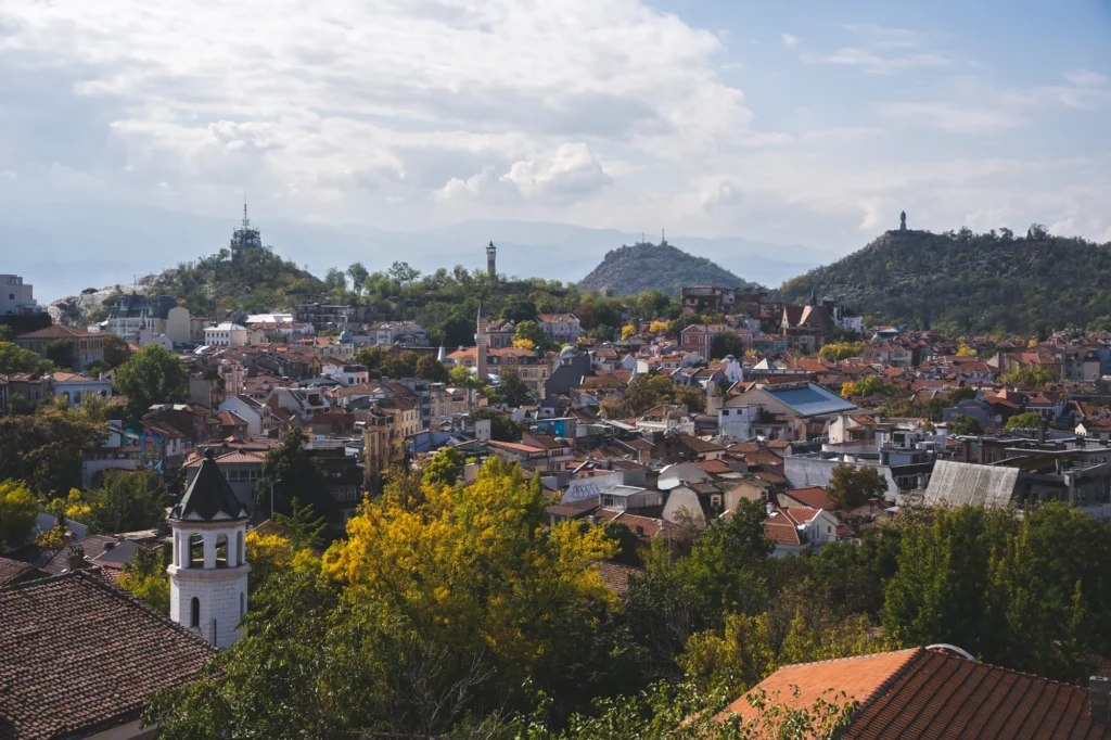Wzgóze Nebet Tepe - widok na miasto Płowdiw